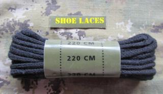 Stringhe Lacci Strin Shoe Laces Black 220cm.